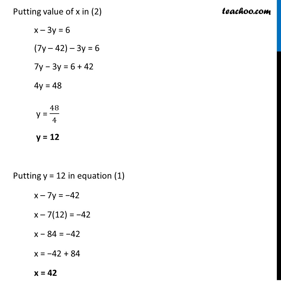 Example 8 - Chapter 3 Class 10 Pair of Linear Equations in Two Variables - Part 2
