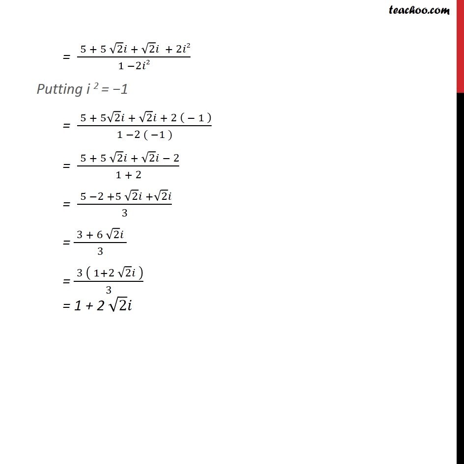 Example 6 - Chapter 5 Class 11 Complex Numbers - Part 2
