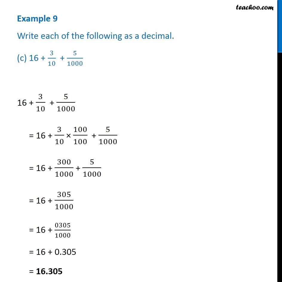 Example 9 - Chapter 8 Class 6 Decimals - Part 3