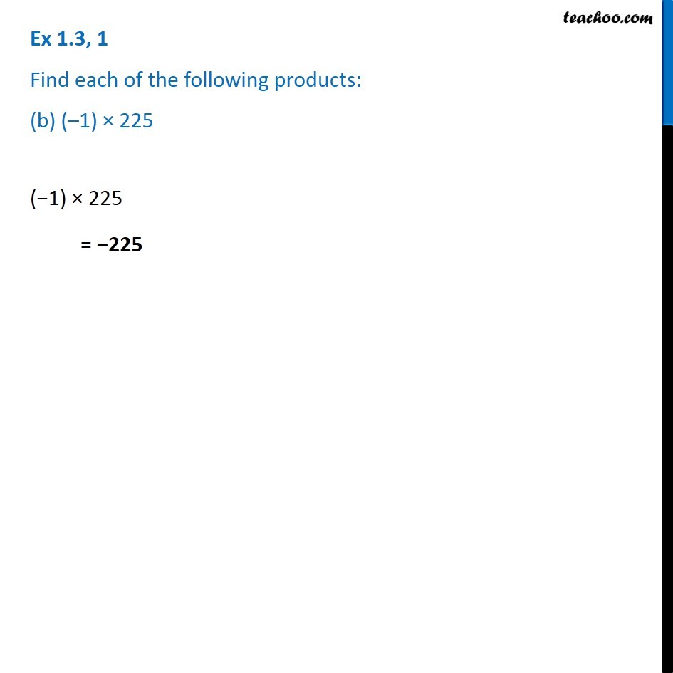 Ex 1.3, 1 - Chapter 1 Class 7 Integers - Part 2