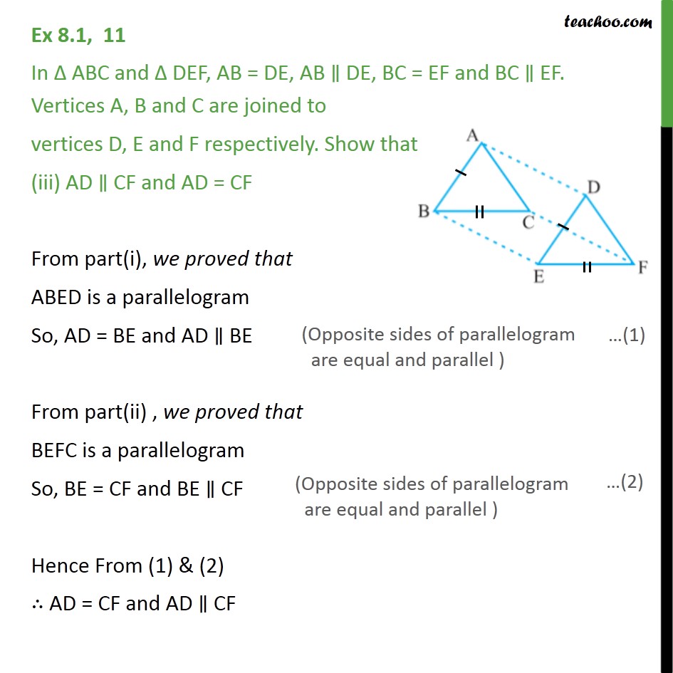 Ex 8.1, 11 - Chapter 8 Class 9 Quadrilaterals - Part 3