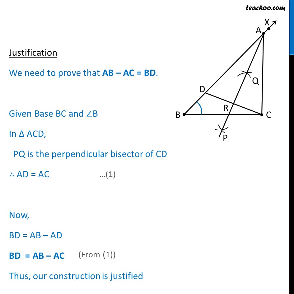 Construction 115 Construct Triangle Given Difference Of Other Two 5384