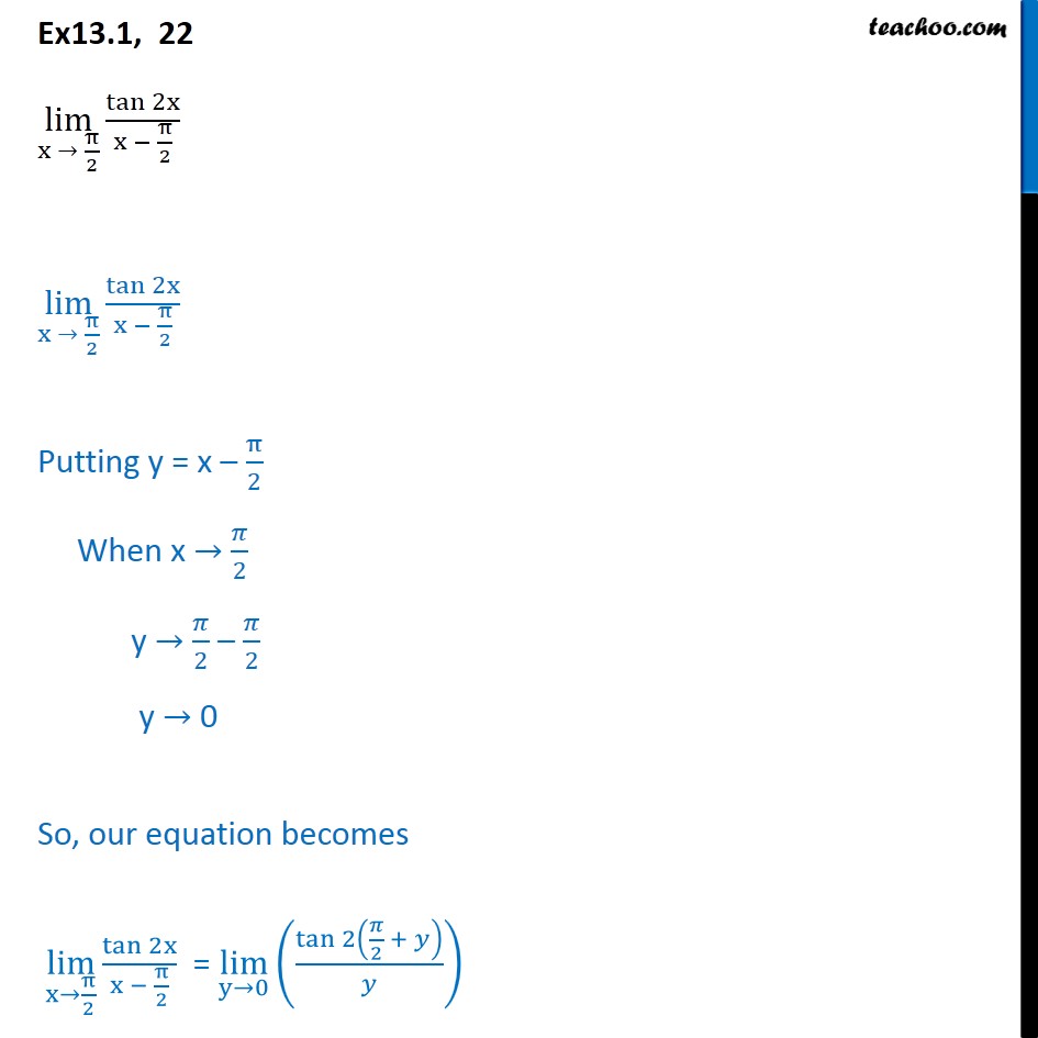 ex-13-1-22-lim-x-pi-2-tan-2x-x-pi-2-chapter-13-class-11