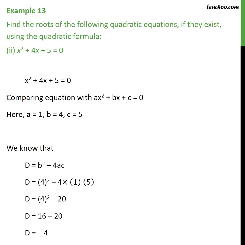 question-7-ii-find-roots-of-x-2-4x-5-0-by-quadratic-formula