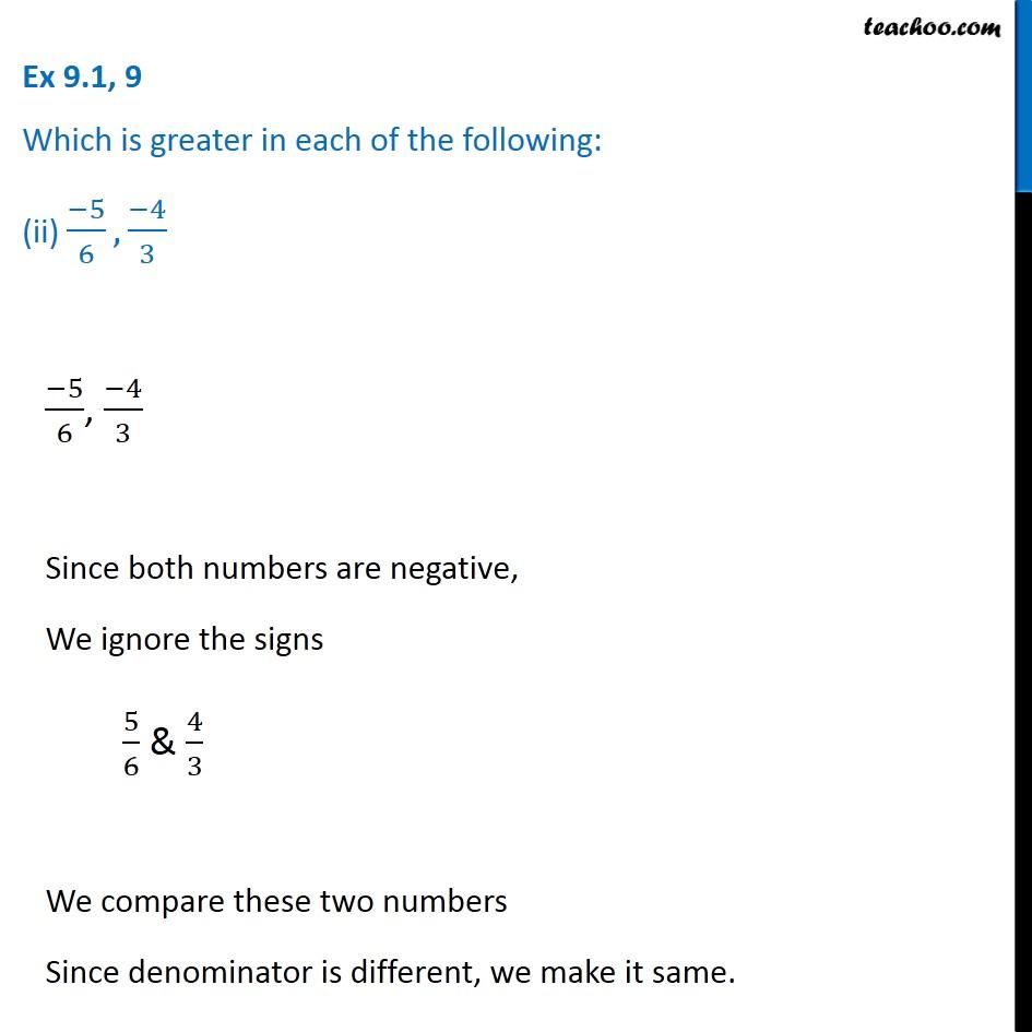 Ex 9.1, 9 - Chapter 9 Class 7 Rational Numbers - Part 3