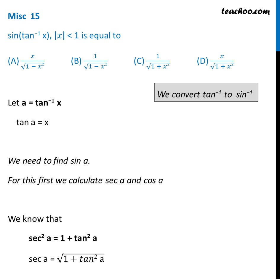 solve-sin-tan-1-x-inverse-trigonometry-mcq-teachoo