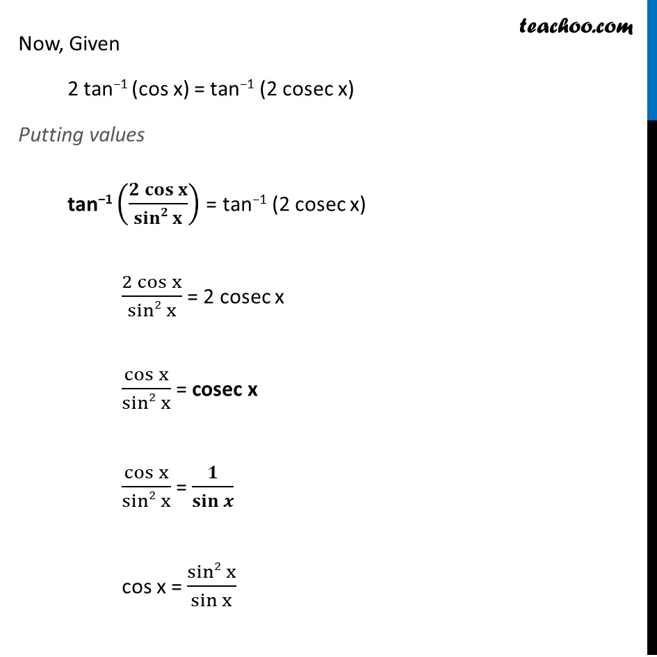 Misc. 13 - Chapter 2 Class 12 Inverse Trigonometric Functions - Part 2