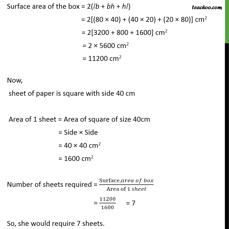 Example 1 - Chapter 13 Class 9 Surface Areas and Volumes - Part 2