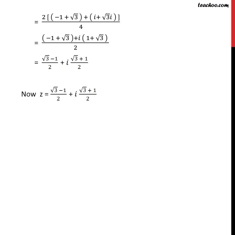 Example 16 - Chapter 5 Class 11 Complex Numbers - Part 3