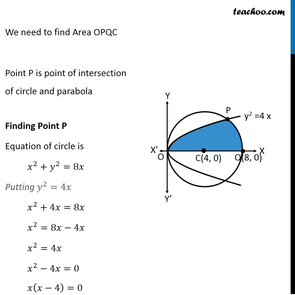 Example 7 Find Area Lying Above X Axis Included B W Circle