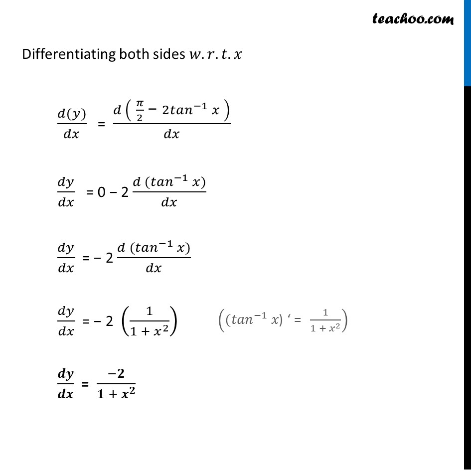 Ex 5 3 13 Find Dy Dx In Y Cos 1 2x 1 X2 Ncert Ex 5 3