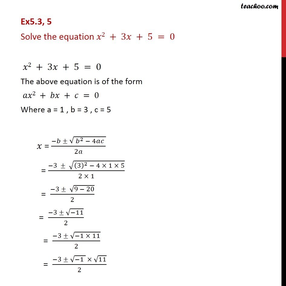 question-5-solve-x2-3x-5-0-chapter-5-class-11-quadaratic-e