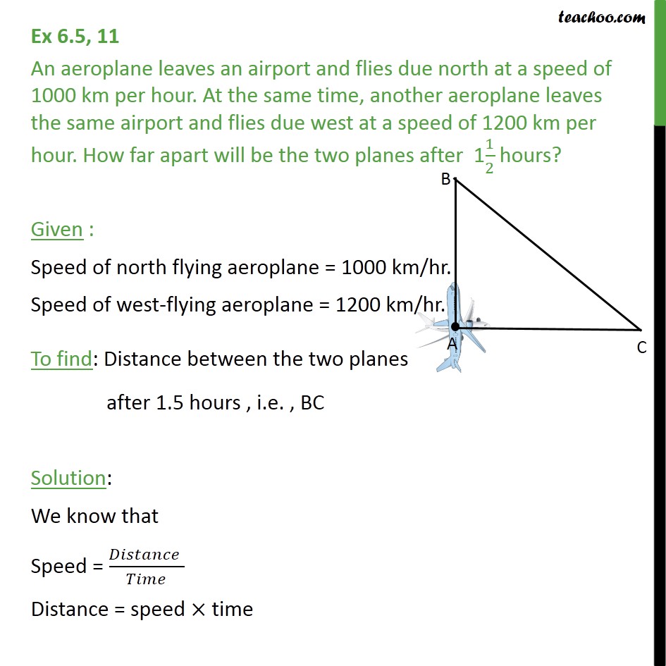 Question 11 - An Aeroplane Leaves An Airport And Flies North