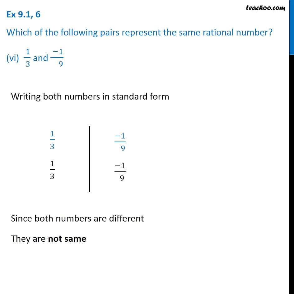 does-pair-1-3-1-9-represent-same-rational-number-teachoo