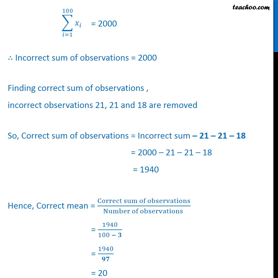 Misc 7 - Chapter 15 Class 11 Statistics - Part 2