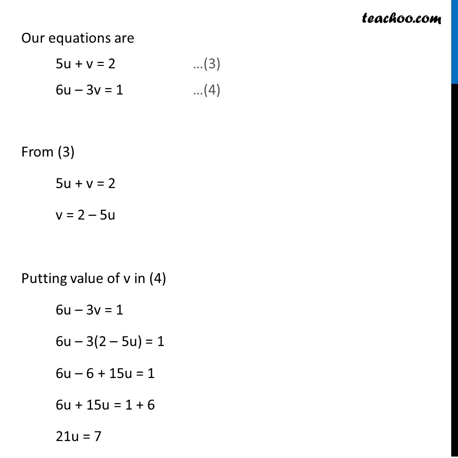 Ex 3.6, 1 (iii) and (iv) - Chapter 3 Class 10 Pair of Linear Equations in Two Variables - Part 6