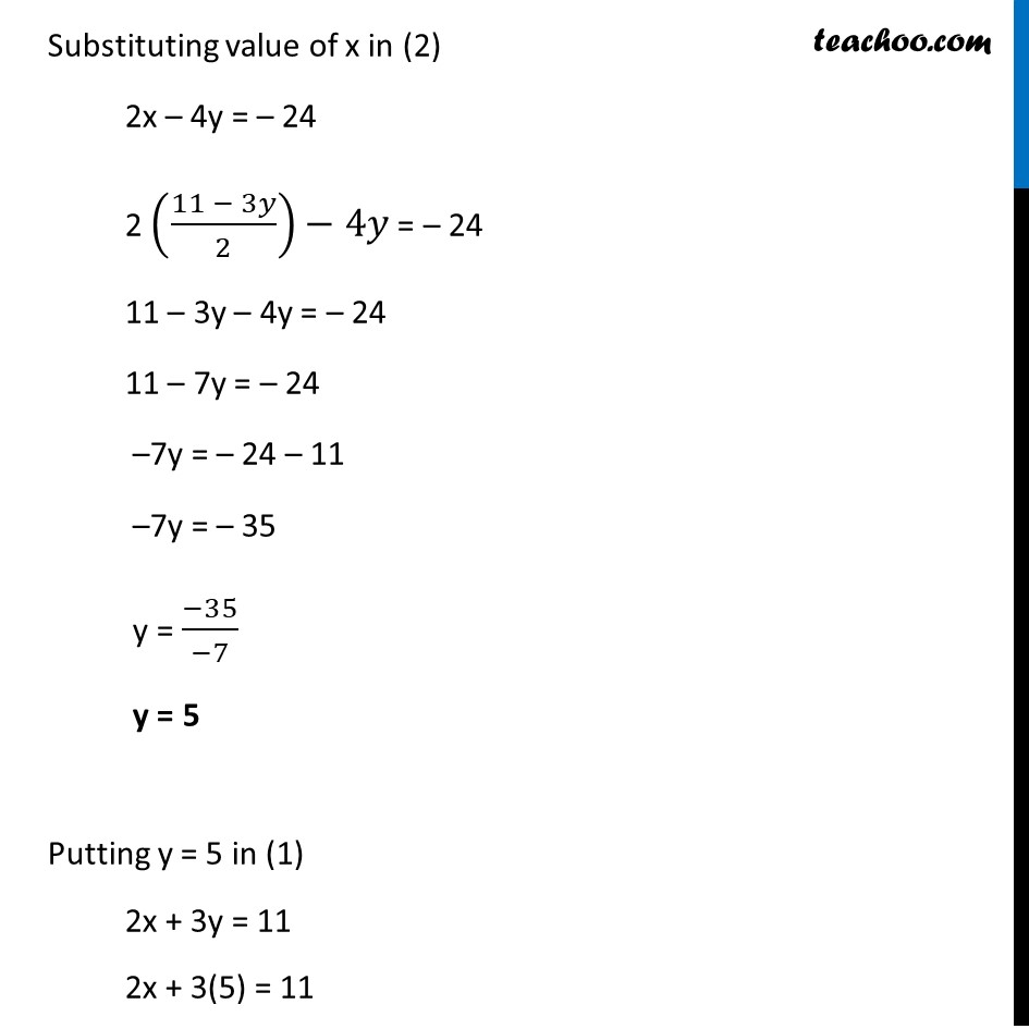Ex 3.3, 2 - Chapter 3 Class 10 Pair of Linear Equations in Two Variables - Part 2