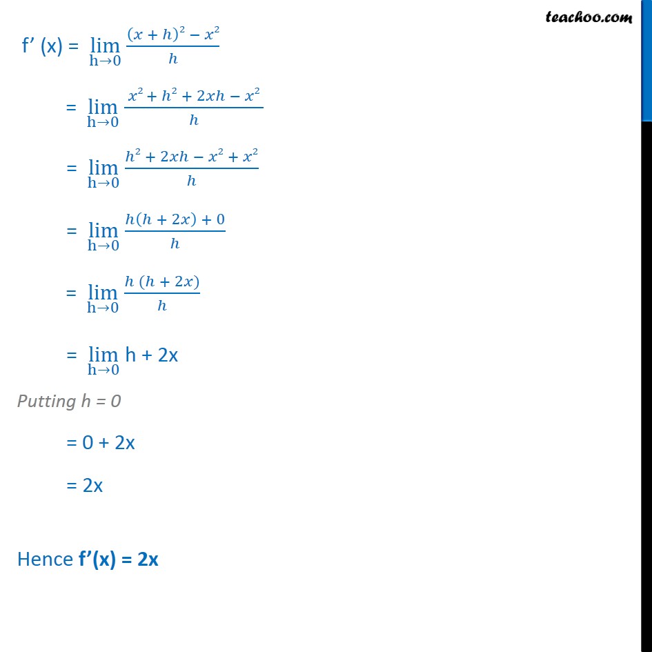 Example 10 - Chapter 13 Class 11 Limits and Derivatives - Part 2