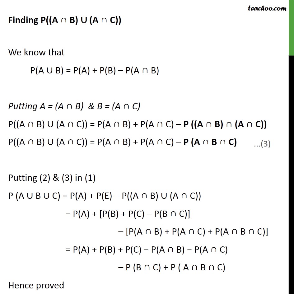 Example 16 - If A, B, C Are Three Events Associated With A Random - Ex