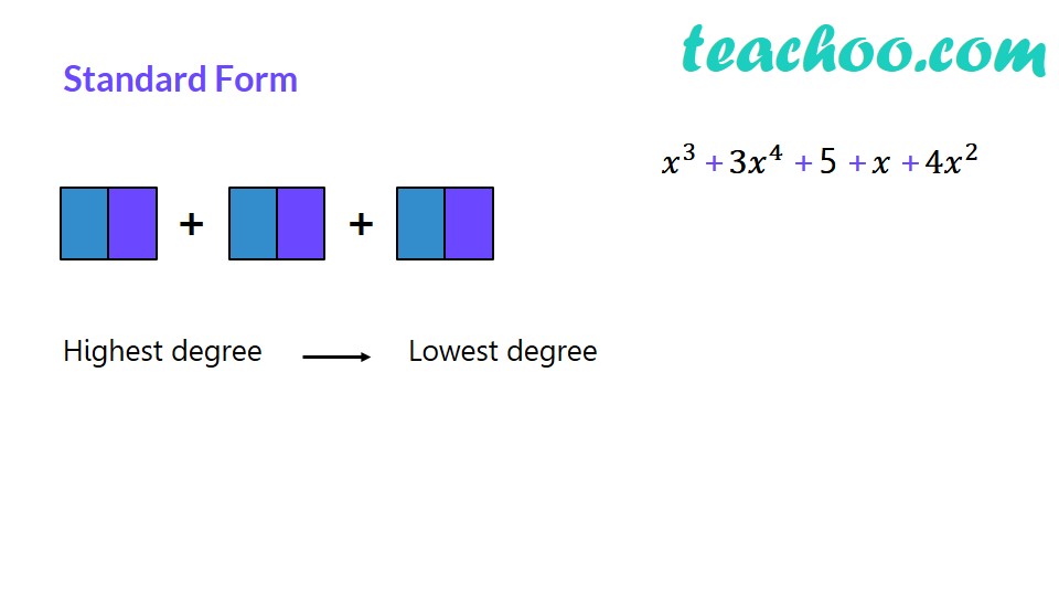 Standard Form of Polynomials Examples and Videos Teachoo