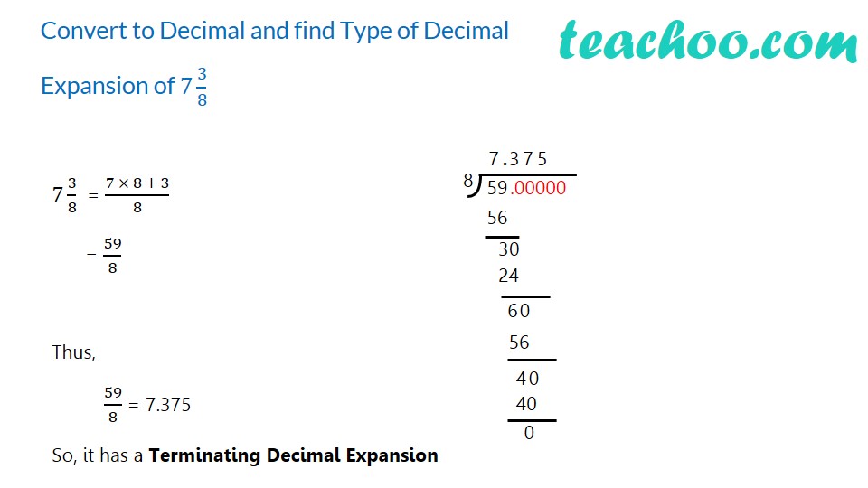 Finding Decimal Expansion of a Mixed Fraction (with