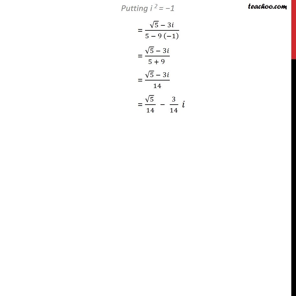 to inverse find how multiplicative multiplicative 5   root Ex 12  inverse  5.1, of 3i Find