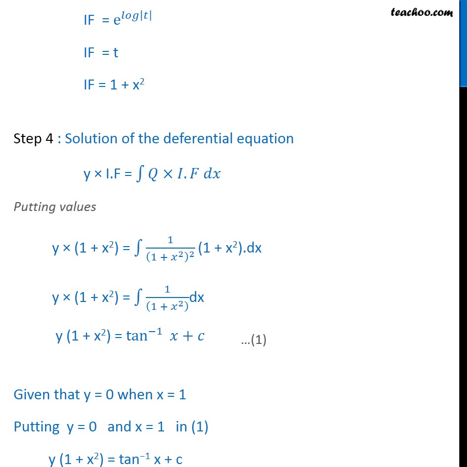 Ex 9 6 14 Find Particular Solution 1 X2 Dy Dx 2xy