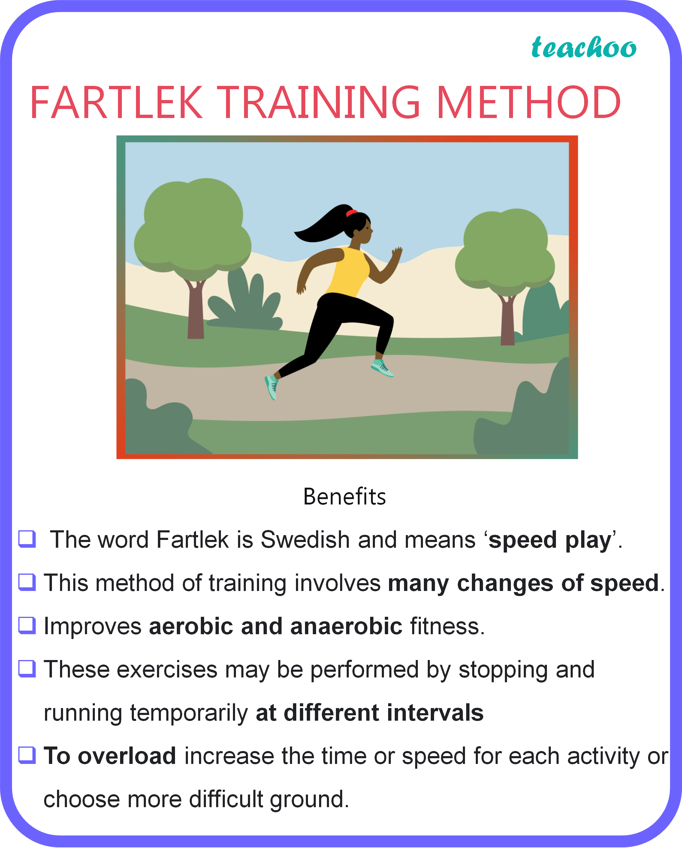 [Term 2] What are the salient features of the Fartlek training method?