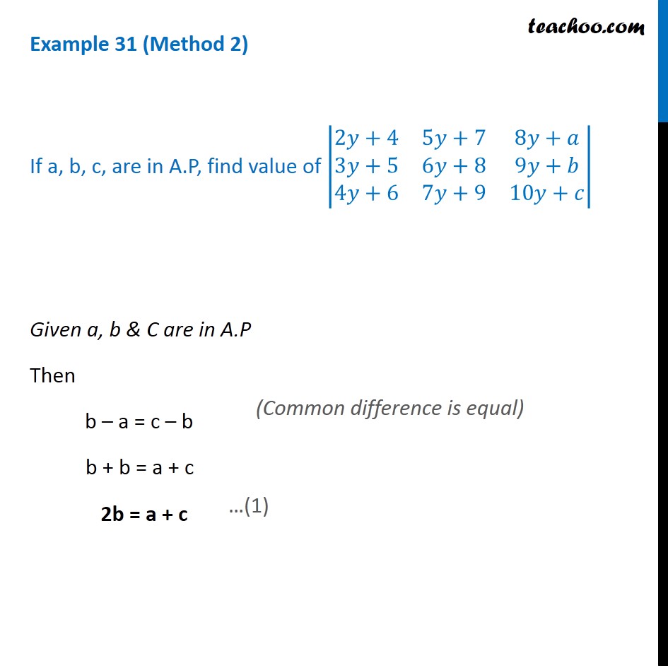 Example 31 - Chapter 4 Class 12 Determinants - Part 4