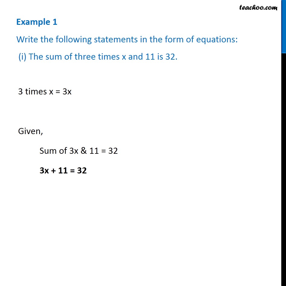 example-1-write-statements-in-form-of-equations-i-the-sum-of-three