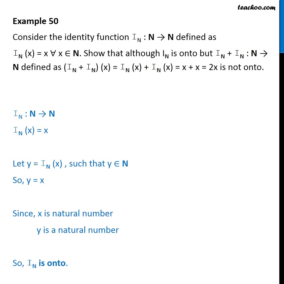 what is identity function class 11