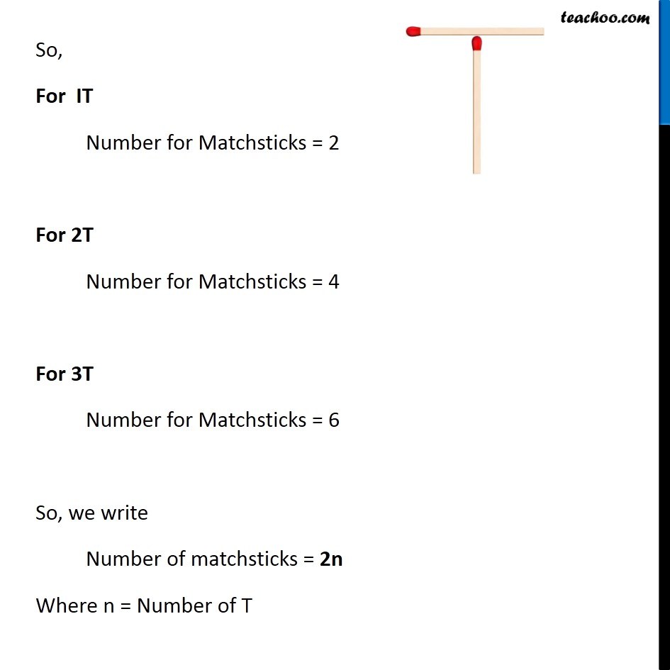 Ex 11.1, 1 - Chapter 11 Class 6 Algebra - Part 2