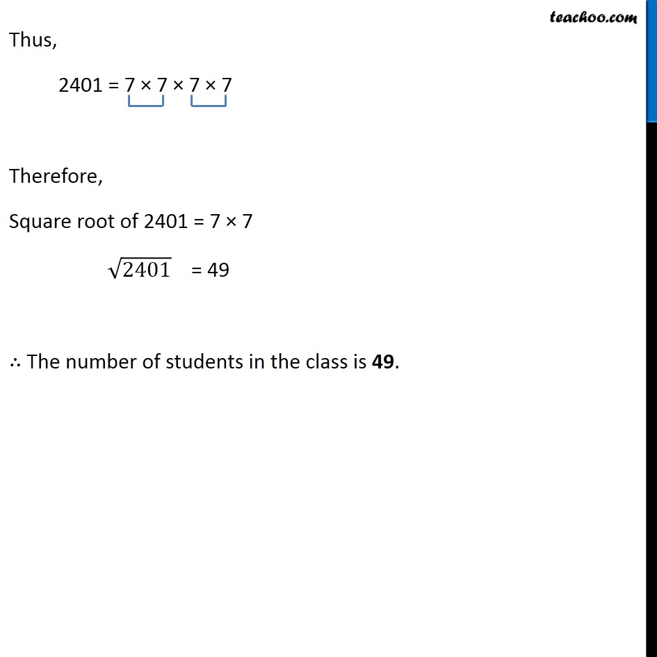 Ex 6.3, 7 - Chapter 6 Class 8 Squares and Square Roots - Part 5