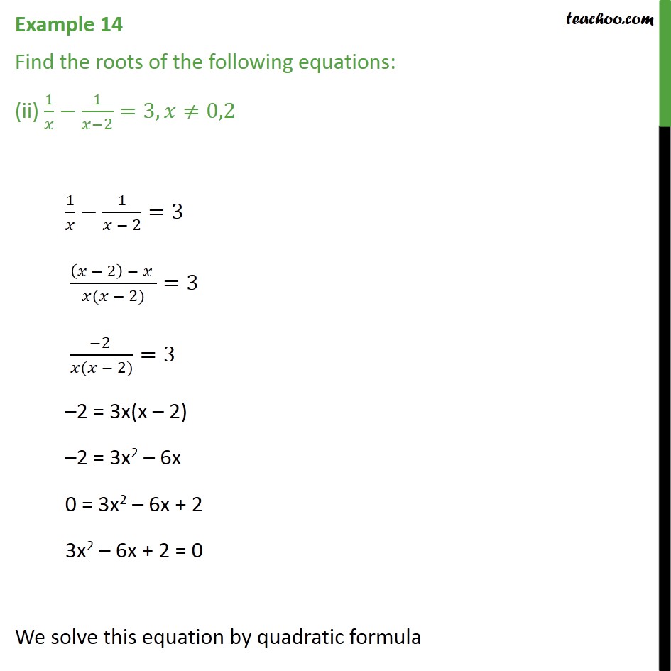Example 14 - Chapter 4 Class 10 Quadratic Equations - Part 3