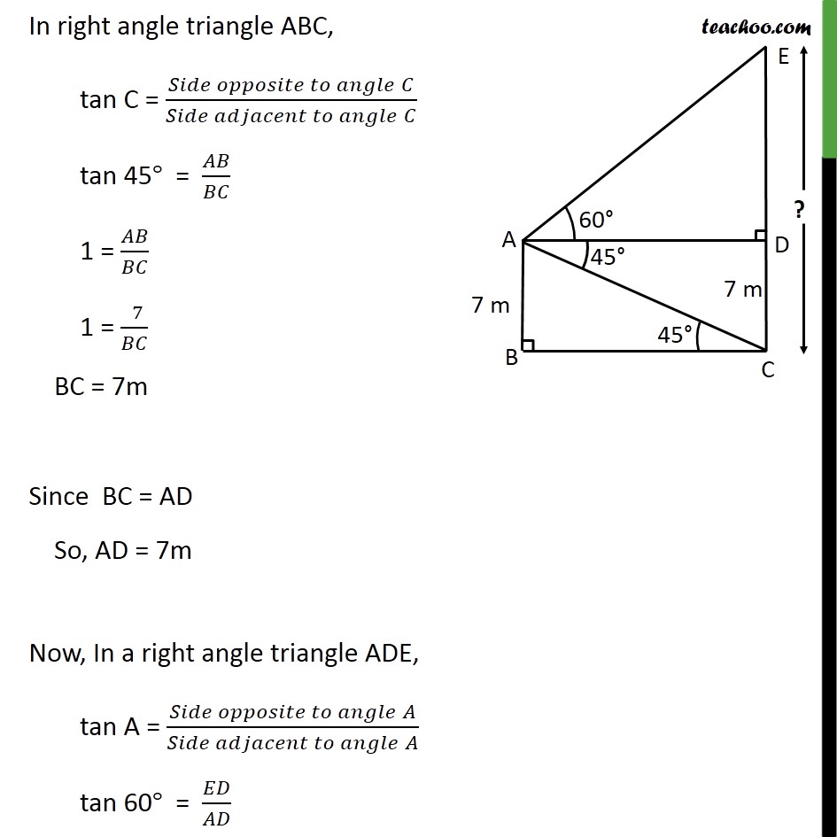 Ex 9.1, 12 - Chapter 9 Class 10 Some Applications of Trigonometry - Part 3