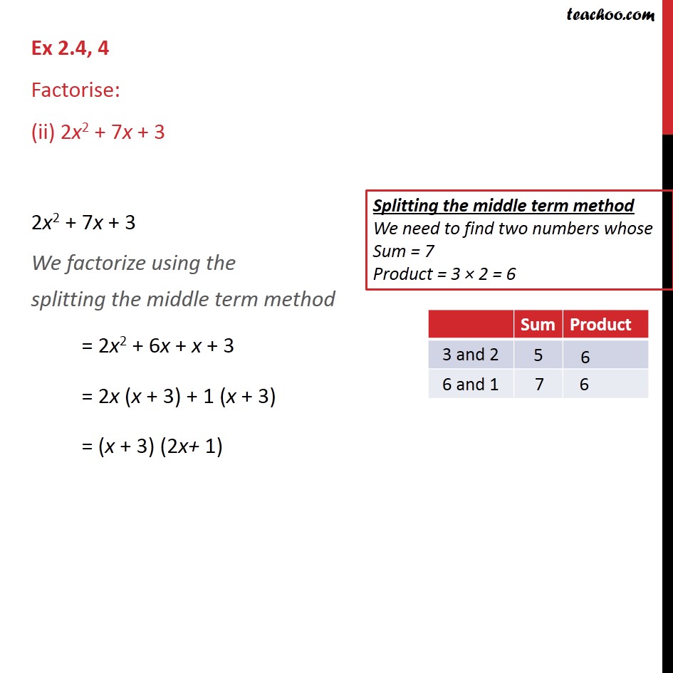 ex-2-3-4-ii-factorise-2x-2-7x-3-polynomials-class-9