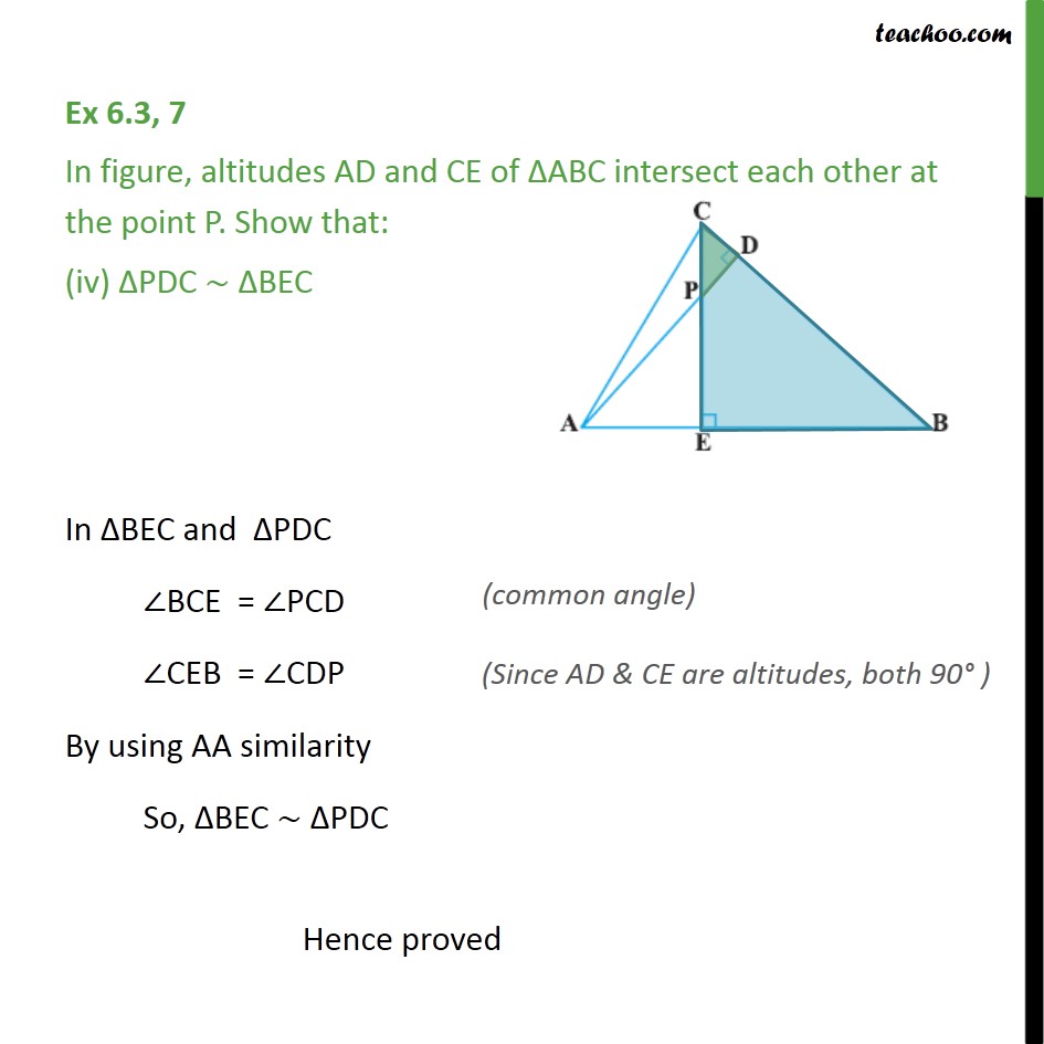 Ex 6.3, 7 - Chapter 6 Class 10 Triangles - Part 4