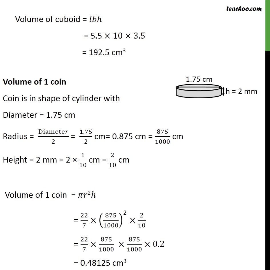 Ex 13.3, 6 - Chapter 13 Class 10 Surface Areas and Volumes - Part 2