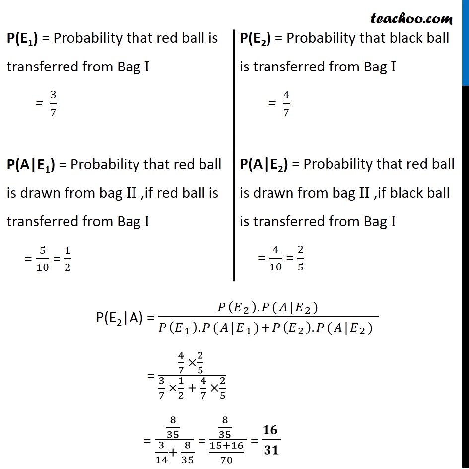 Misc 16 - Chapter 13 Class 12 Probability - Part 2