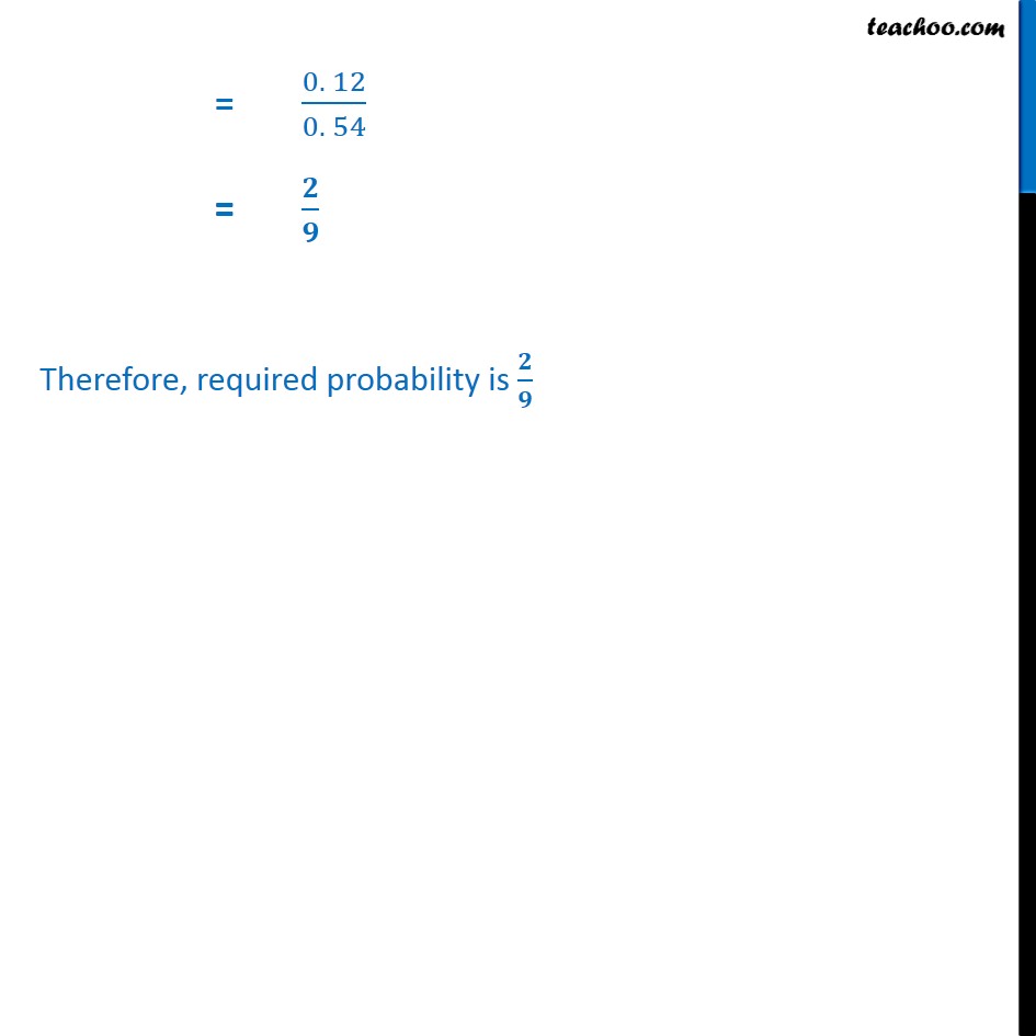 Ex 13.3, 9 - Chapter 13 Class 12 Probability - Part 3