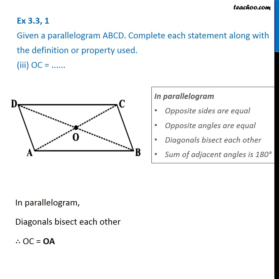 Ex 3.3, 1 - Chapter 3 Class 8 Understanding Quadrilaterals - Part 3