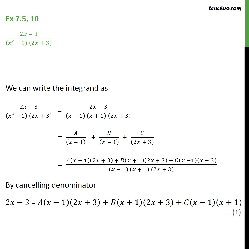 ex-7-5-10-integrate-2x-3-x-2-1-2x-3-ncert-class-12