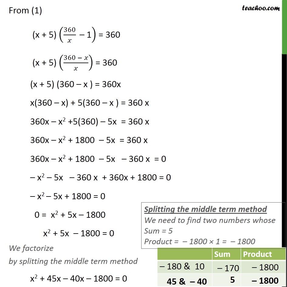 Ex 4.3, 8 - Chapter 4 Class 10 Quadratic Equations - Part 2