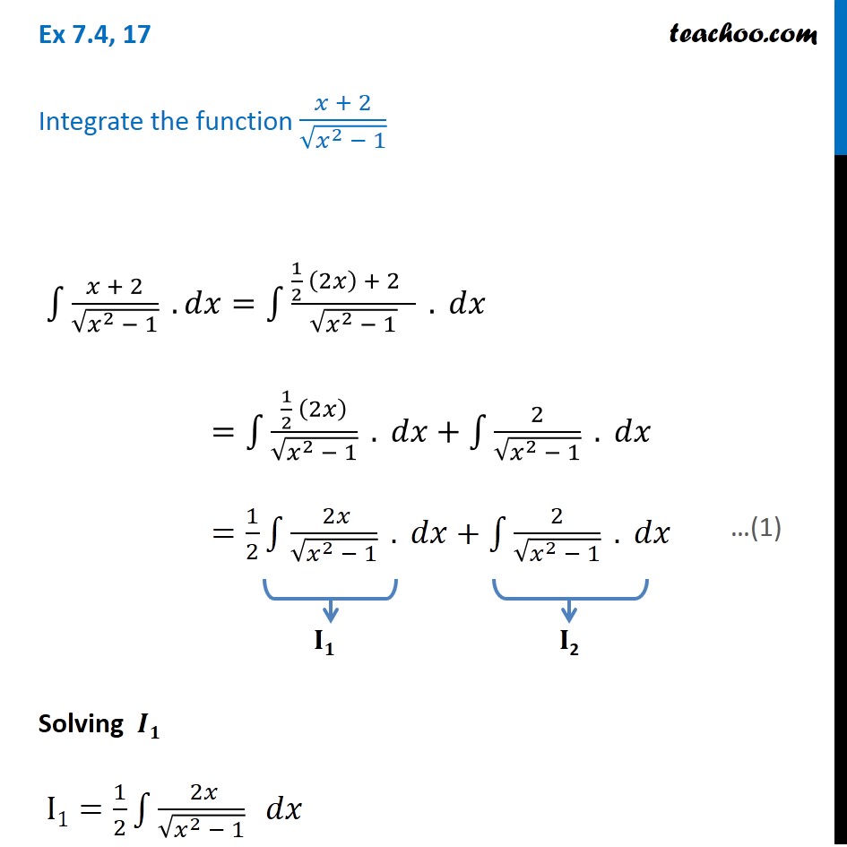 ex-7-4-17-integrate-x-2-root-x2-1-chapter-7-ex-7-4