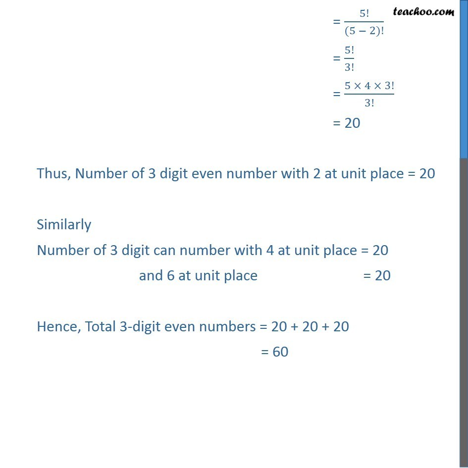 Ex 7.3, 3 - How Many 3-digit Even Numbers Can Be Made - Ex 7.3