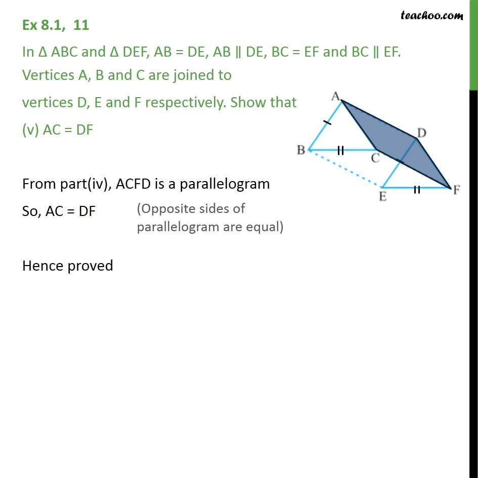 Ex 8.1, 11 - Chapter 8 Class 9 Quadrilaterals - Part 5