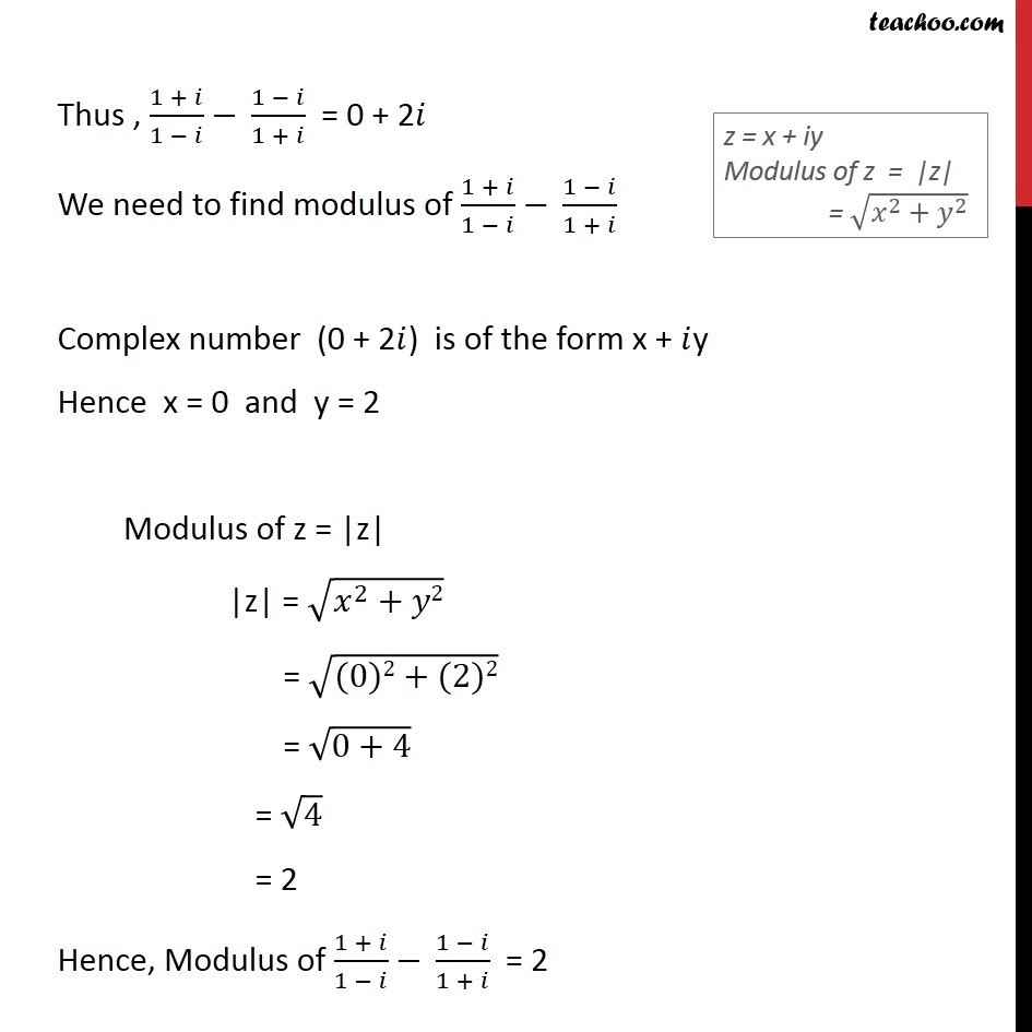 Misc 15 - Chapter 5 Class 11 Complex Numbers - Part 3