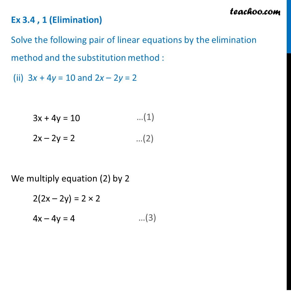 Ex 3.4, 1 - Chapter 3 Class 10 Pair of Linear Equations in Two Variables - Part 7