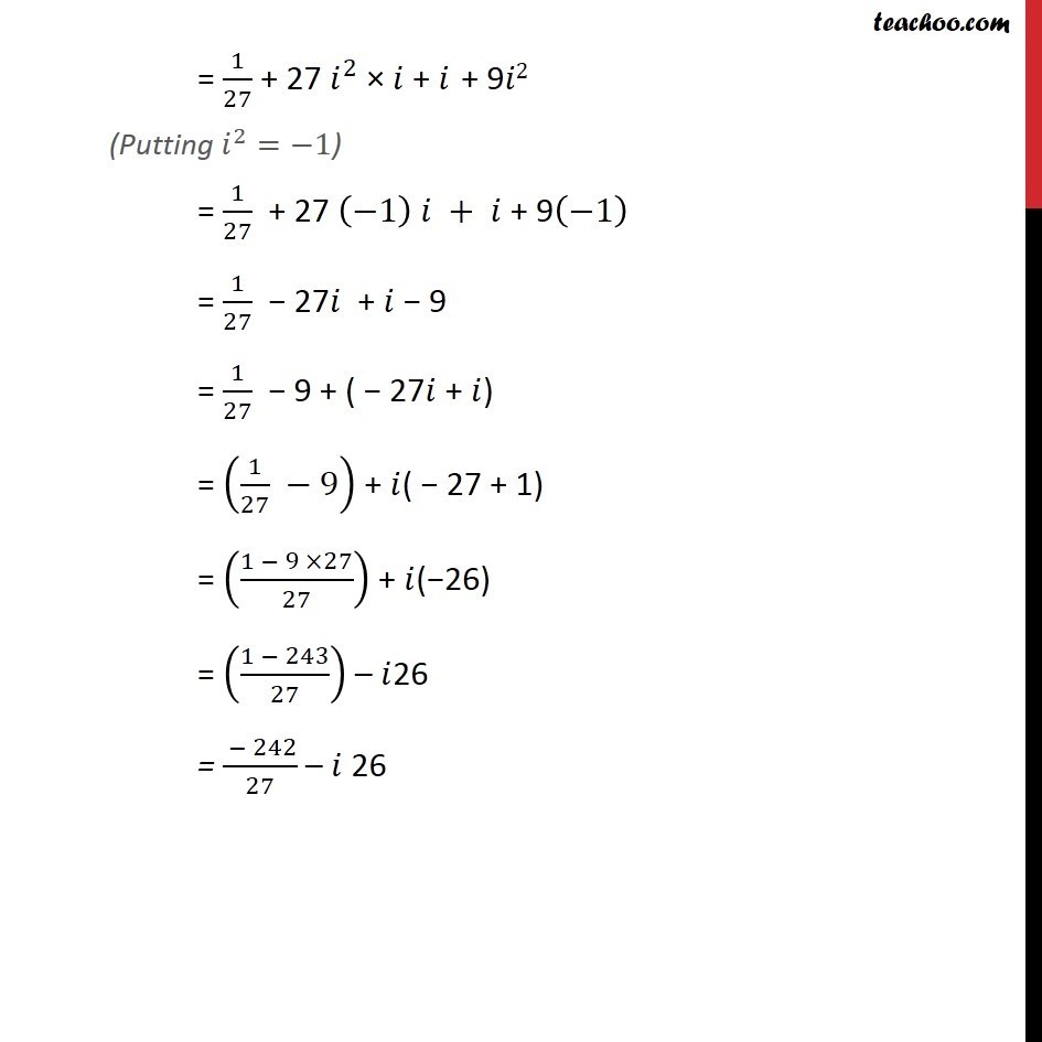 Ex 5.1, 9 - Chapter 5 Class 11 Complex Numbers - Part 2