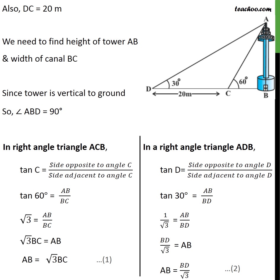 Ex 9.1, 11 - Chapter 9 Class 10 Some Applications of Trigonometry - Part 2